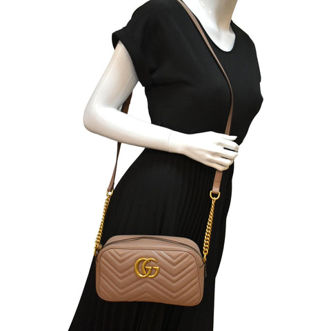 Gucci GG Marmont Matelasse Leather Crossbody Bag - Full View