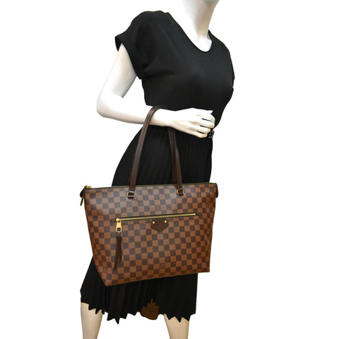 LOUIS VUITTON Iena MM Damier Ebene Shoulder Bag Brown - Sold