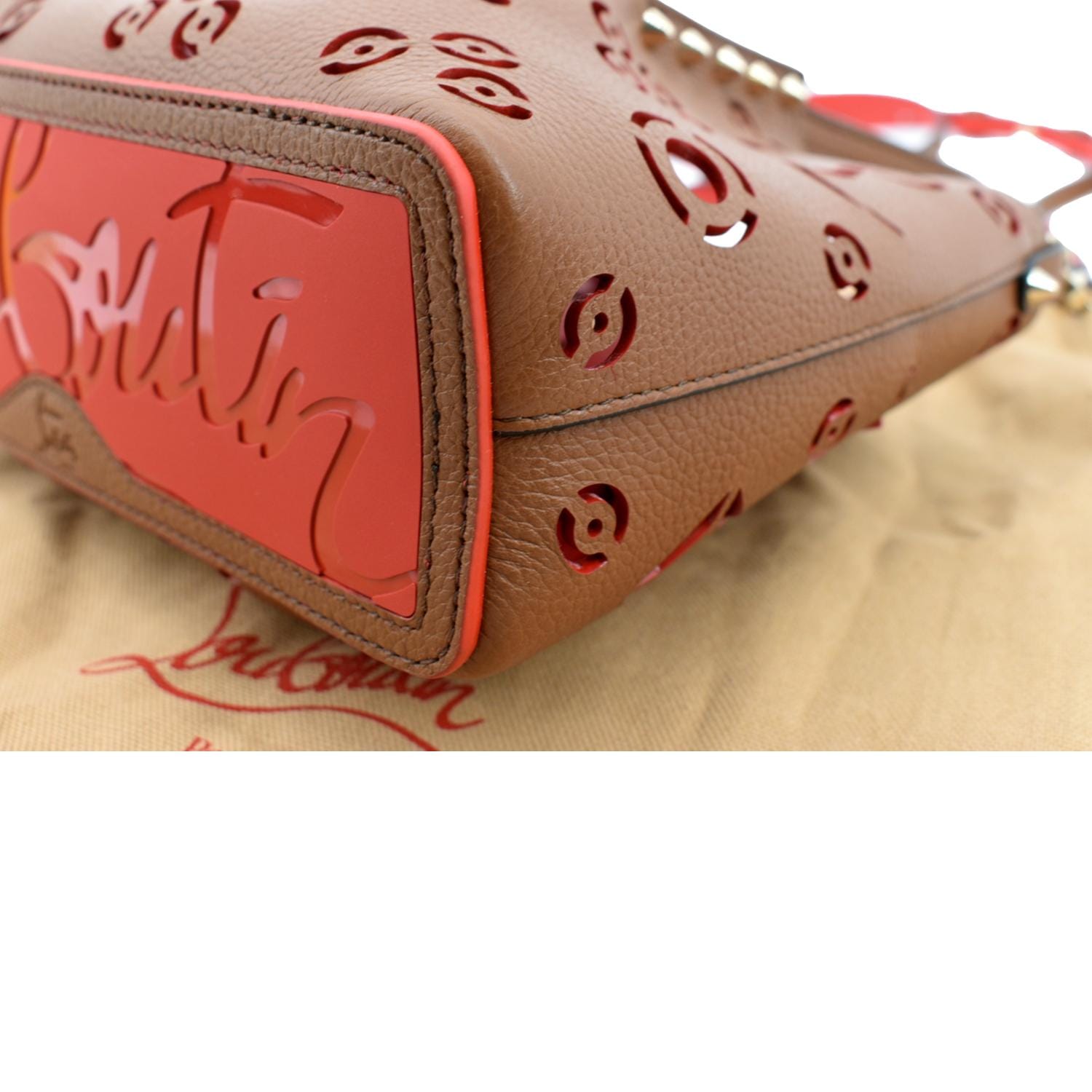 Cabarock mini - Tote bag - Perforated calf leather Loubinthesky