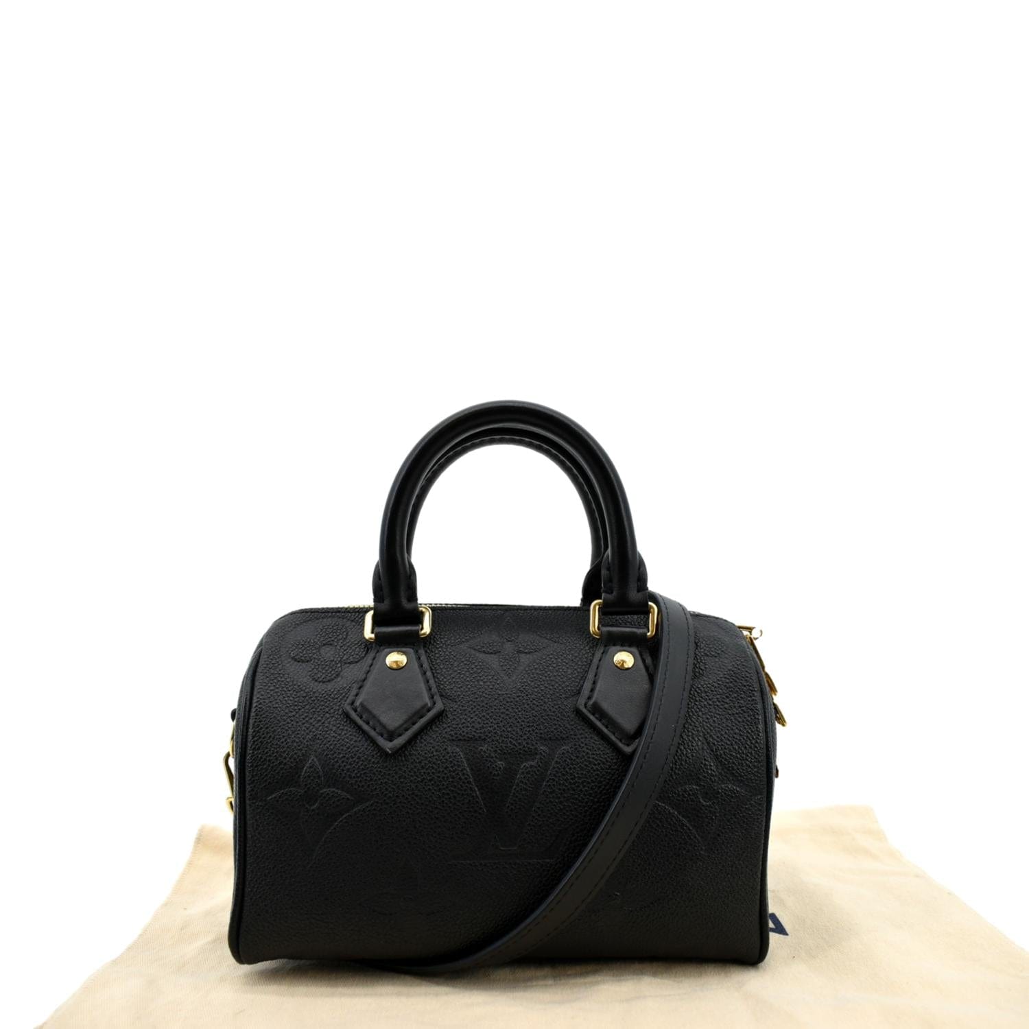 Louis Vuitton Empreinte Leather Noir Speedy 20 Bandouliere