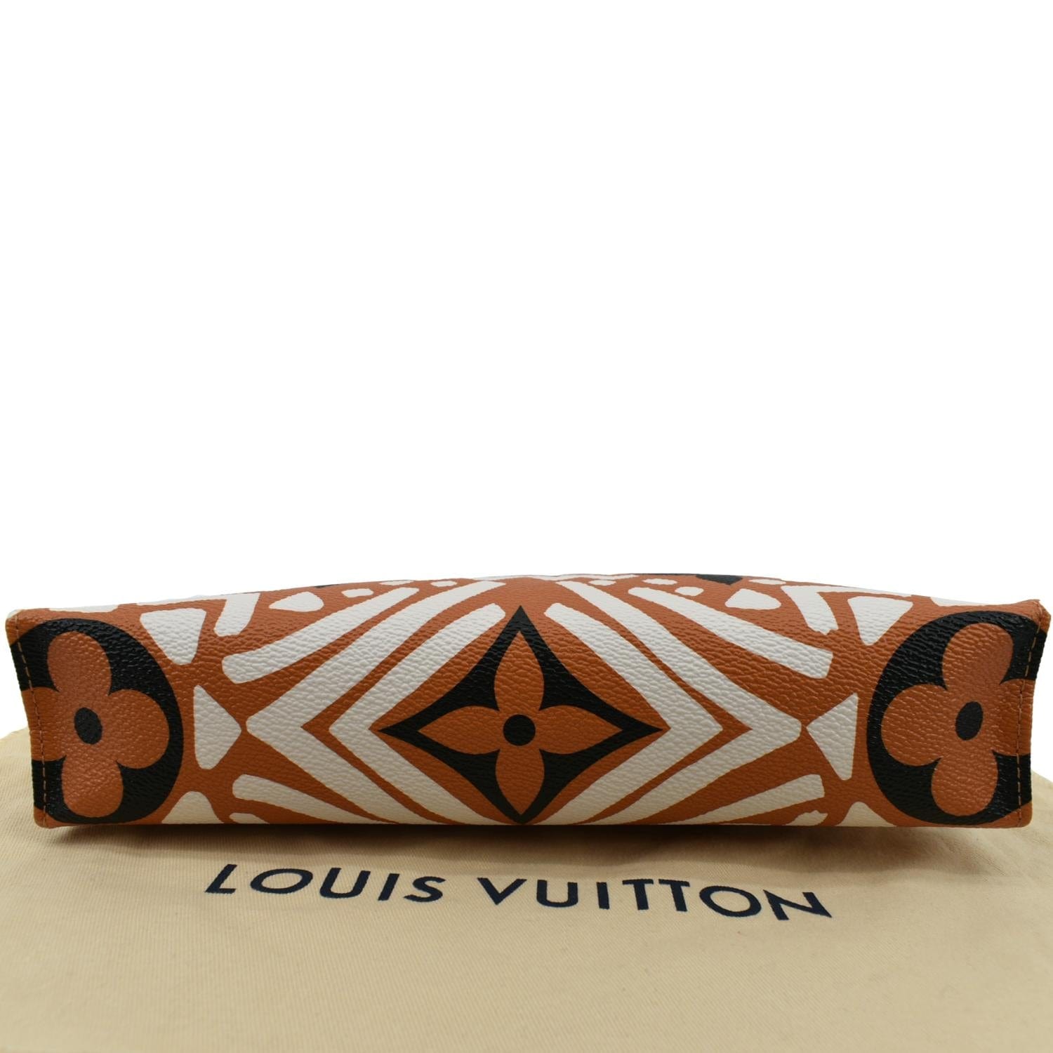 Louis Vuitton Crafty Double Zip Pochette Caramel/Cream in Monogram Giant  Coated Canvas with Gold-tone - US