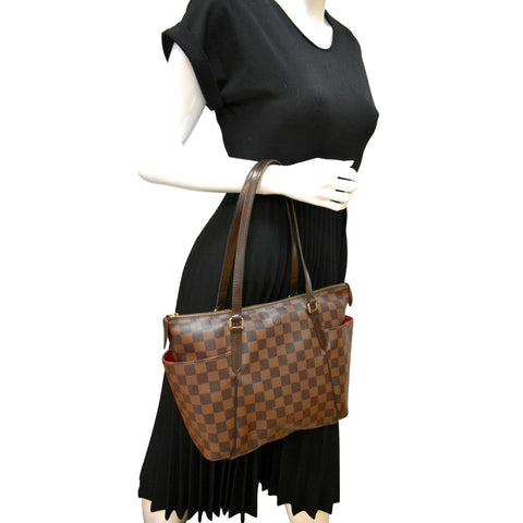 LOUIS VUITTON Totally PM Damier Ebene Shoulder Bag Brown