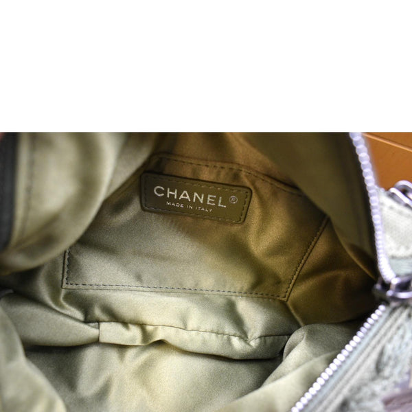 CHANEL Coco Cuba Charms Canvas Lambskin Leather Waist Bag Khaki
