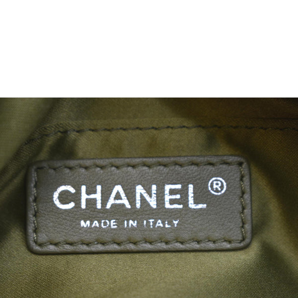CHANEL Coco Cuba Charms Canvas Lambskin Leather Waist Bag Khaki