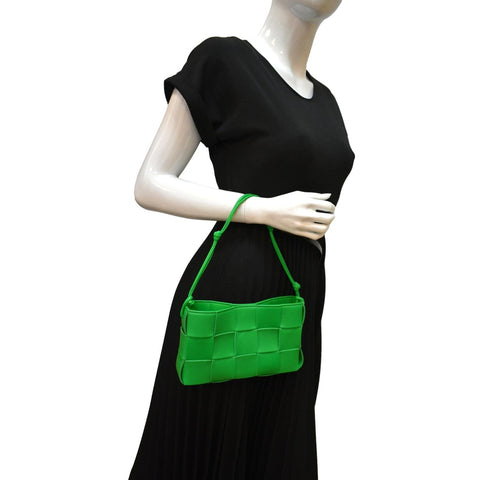 BOTTEGA VENETA Cassette Lambskin Satchel Bag Parakeet