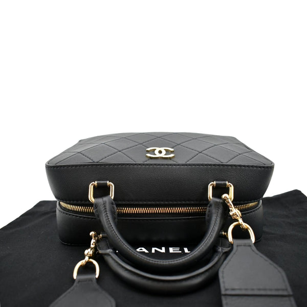CHANEL Vanity Leather Crossbody Bag Black- sold