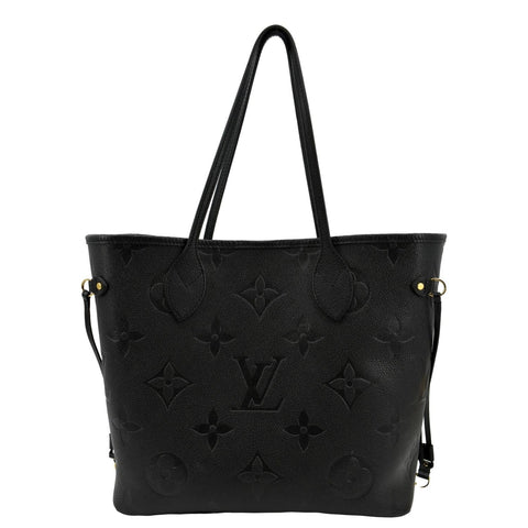LOUIS VUITTON Neverfull MM Monogram Empreinte Tote Bag Black