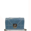 Christian Dior Aqua Blue Leather Mini Diorama Handbag