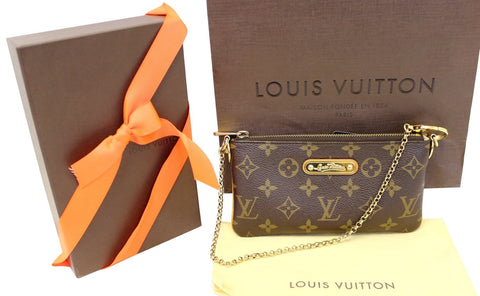 LOUIS VUITTON Monogram Canvas Milla MM Clutch Bag