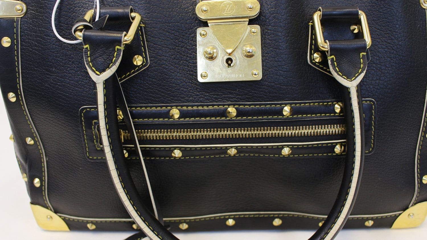 Louis Vuitton Suhali Le Fabuleux Blue Shoulder Hand Bag Gold