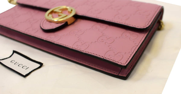 Gucci Icon Wallet - Gucci Signature Chain Wallet Pink