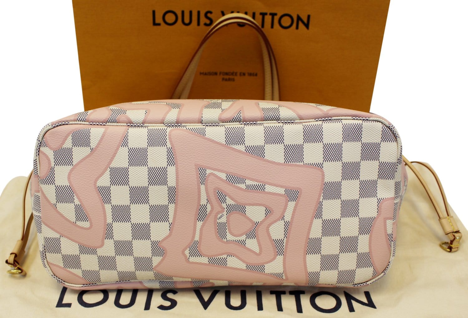 Louis Vuitton Damier Azur Tahitienne Neverfull Tote Bag