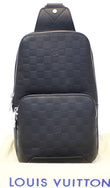 LOUIS VUITTON Onyx Damier Infini Leather Avenue Sling Backpack Bag