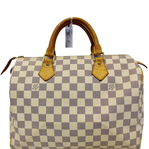 Louis Vuitton Damier Azur Speedy 30 Satchel Handbag