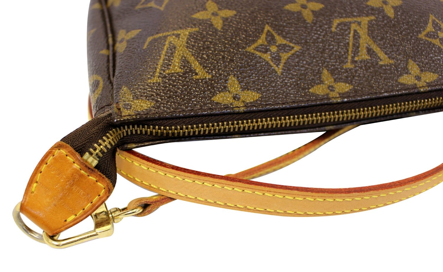 Louis Vuitton Pochette Accessoires in Monogram with Long Adjustable  Calfskin Vachette Strap - SOLD