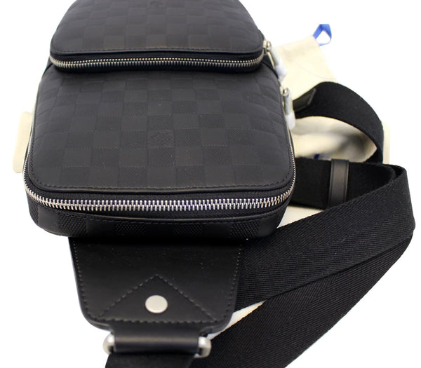 LOUIS VUITTON Onyx Damier Infini Leather Avenue Sling Backpack Bag