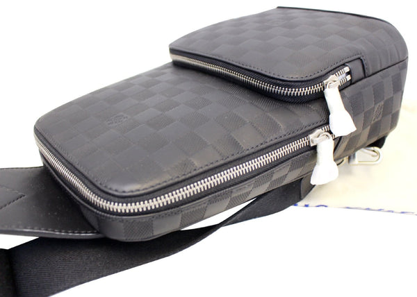LOUIS VUITTON Onyx Damier Infini Leather Avenue Sling Backpack Bag