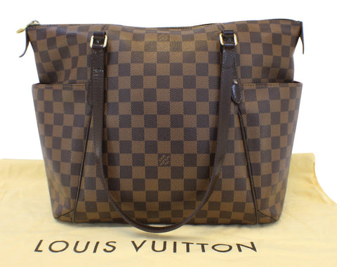 LOUIS VUITTON Totally MM Damier Ebene Brown  Shoulder Bag