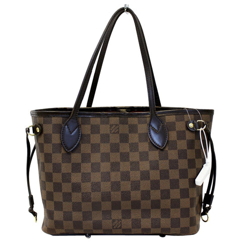 LOUIS VUITTON Damier Ebene Neverfull PM Tote Shoulder Bag