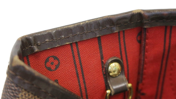 Louis Vuitton Damier Ebene Neverfull PM Tote Shoulder Bag - interior