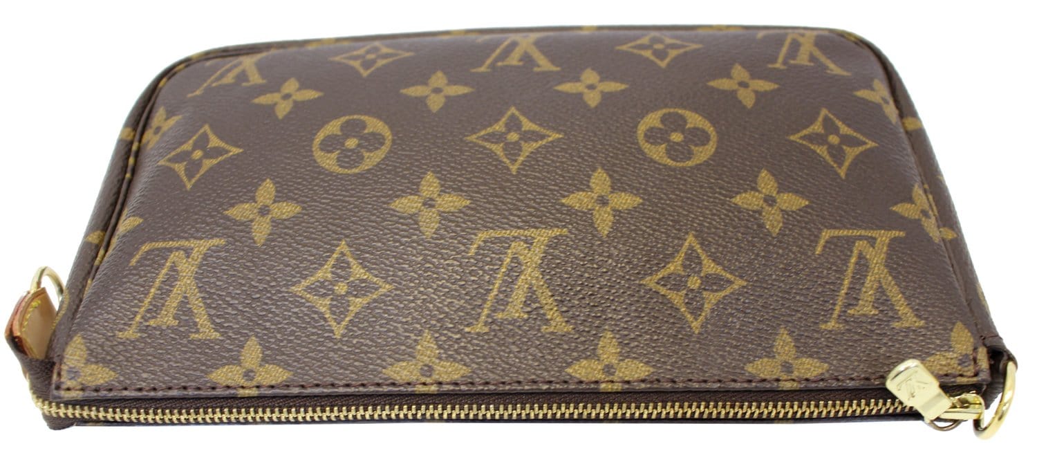 LOUIS VUITTON POCHETTE ACCESSOIRES Monogram Added Chain Crossbody Hand Bag  Pre owned Brown Leather ref.674145 - Joli Closet
