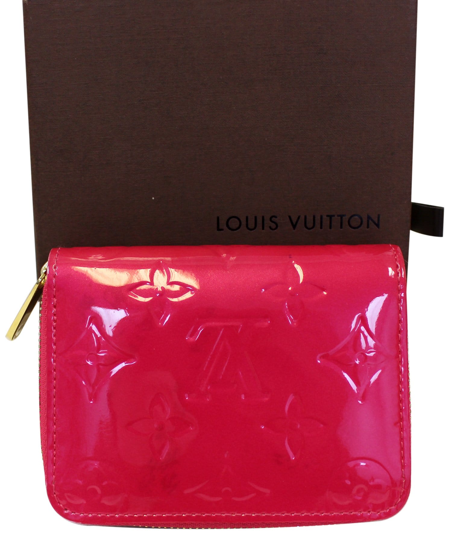 Louis Vuitton Rose Pop Monogram Vernis Heart Coin-Purse - Yoogi's Closet