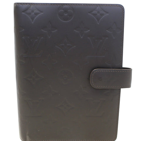 LOUIS VUITTON Mat Agenda MM Day Planner Cover Brown