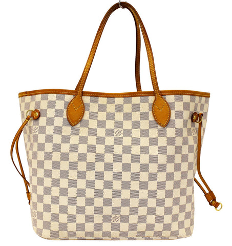 LOUIS VUITTON Neverfull MM Damier Azur  Tote Bag