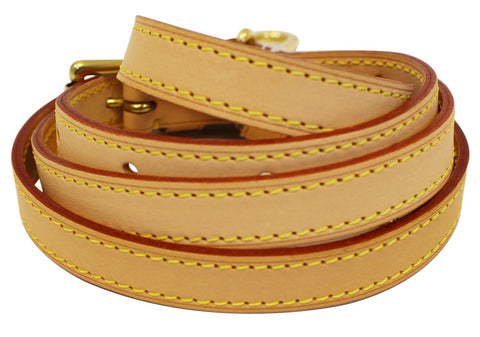 LOUIS VUITTON Leather Shoulder Strap Beige