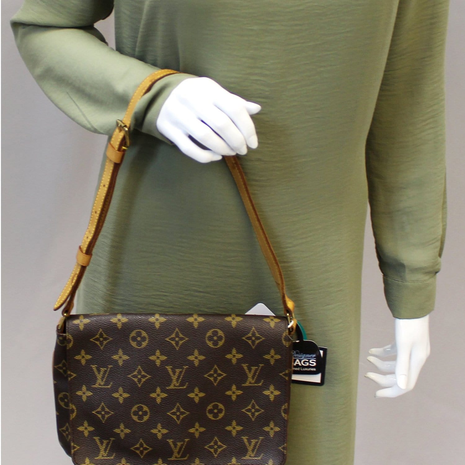 Louis Vuitton Musette Tango Damier Ebene Canvas Shoulder Bag - BougieHabit