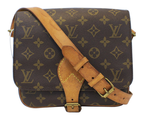 LOUIS VUITTON Monogram Brown Cartouchiere MM Crossbody Bag