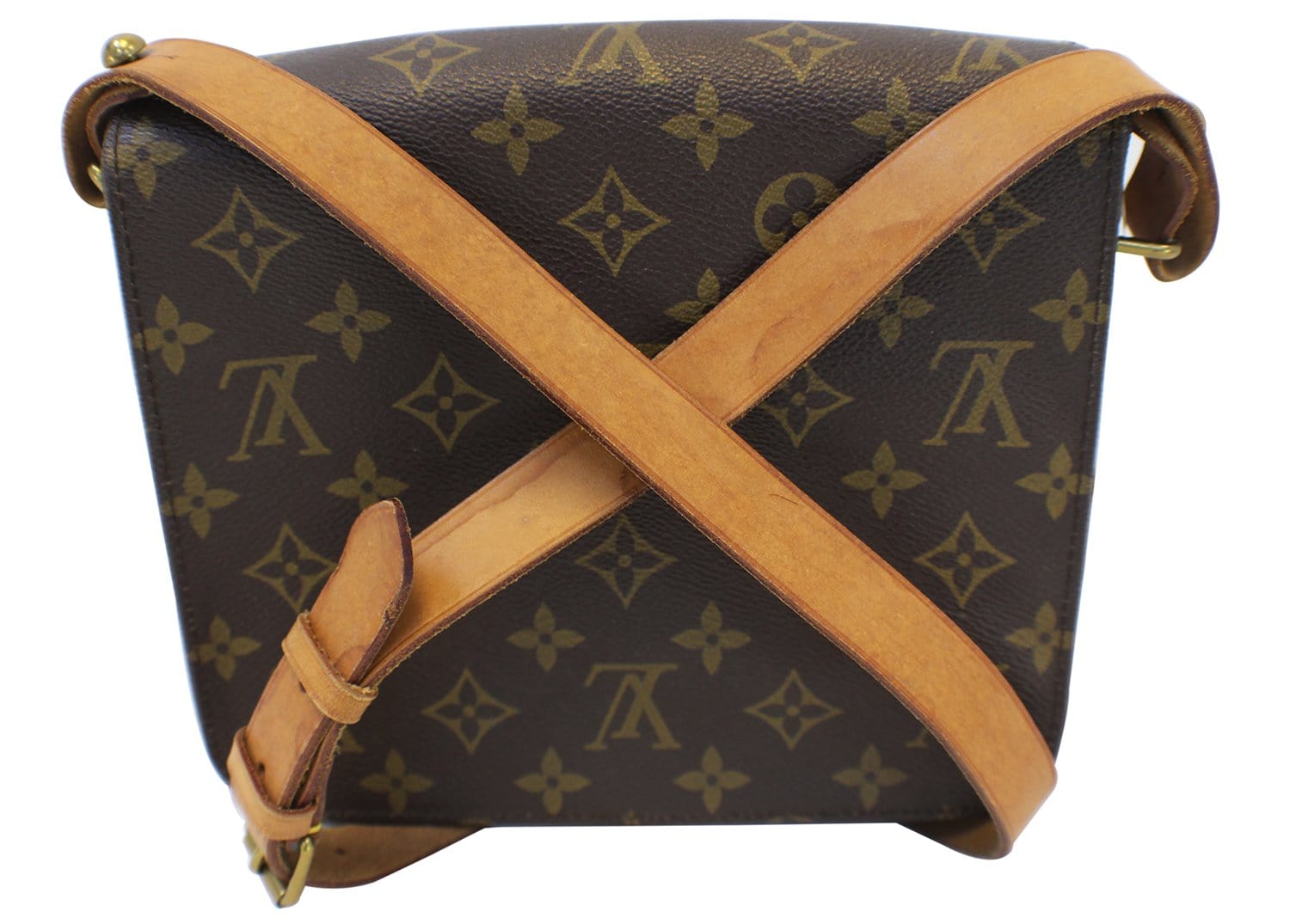 Cartouchiere Monogram Leather Cross Body Bag