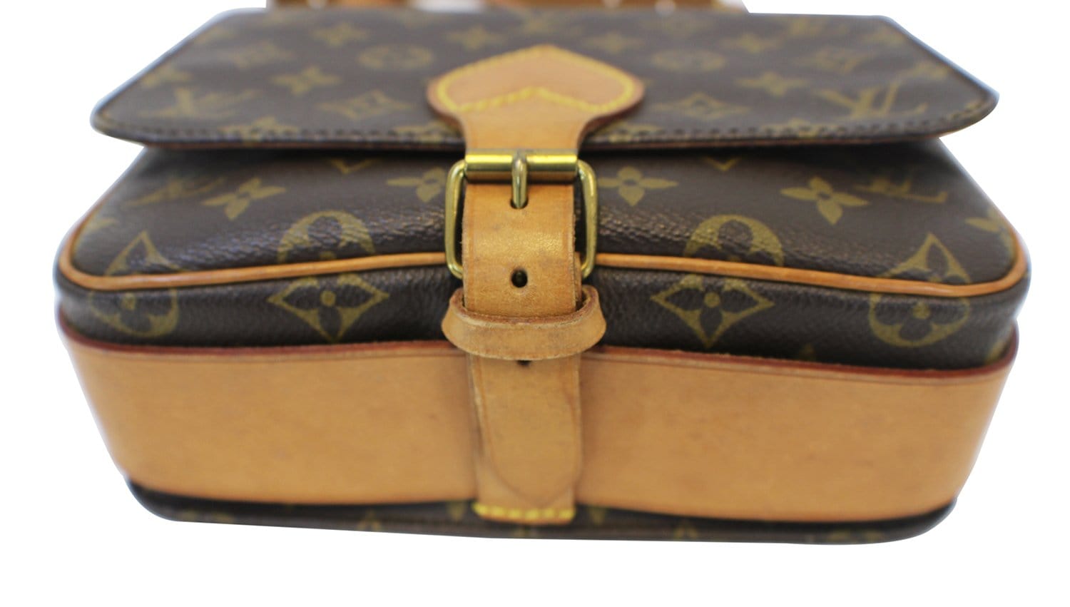 Louis Vuitton Vintage Monogram Cartouchiere MM Crossbody Bag
