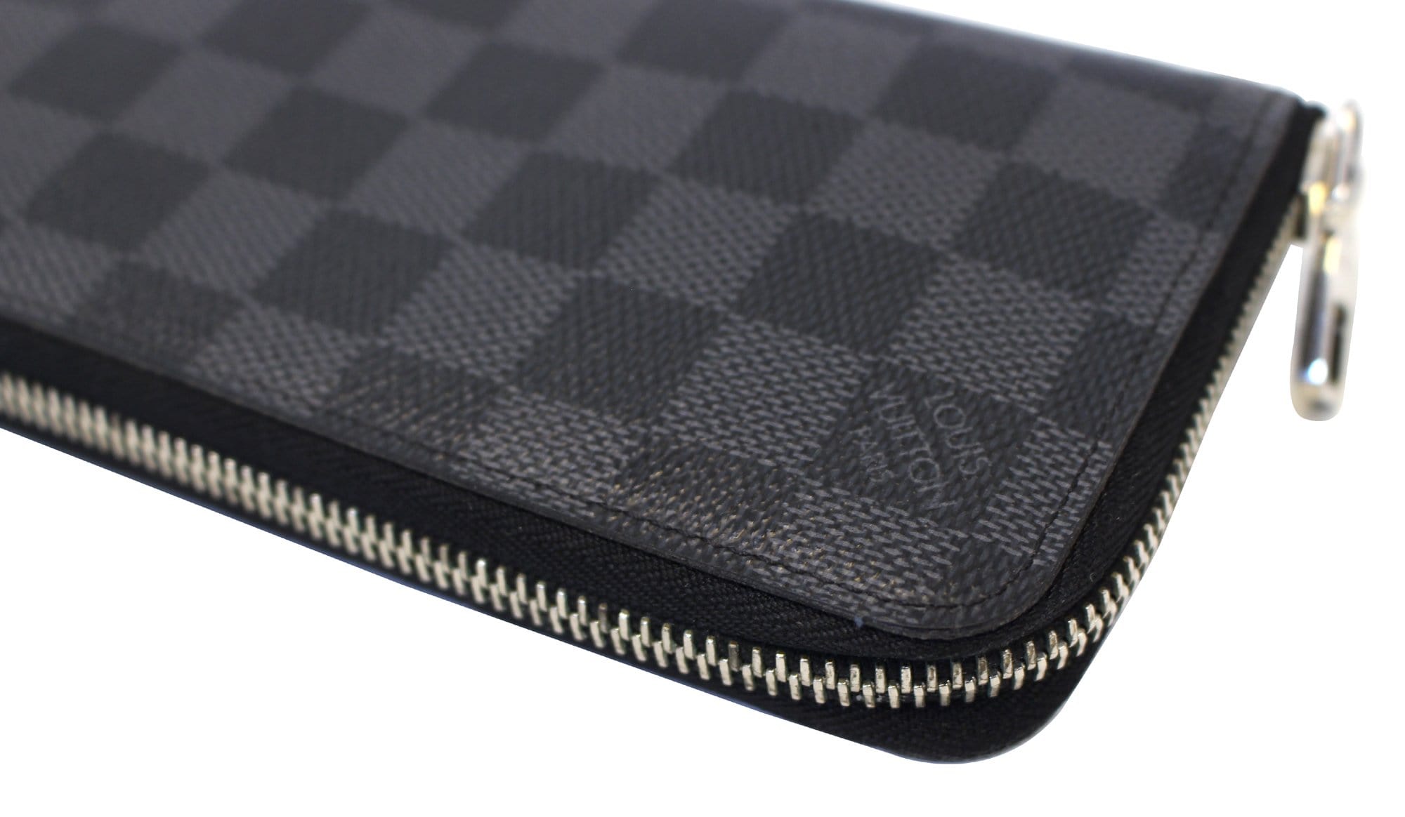 Louis Vuitton Zippy Wallet Vertical Damier Graphite N63095 Authentic CA1195