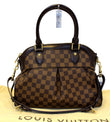 LOUIS VUITTON Damier Ebene Trevi PM Brown Shoulder Bag