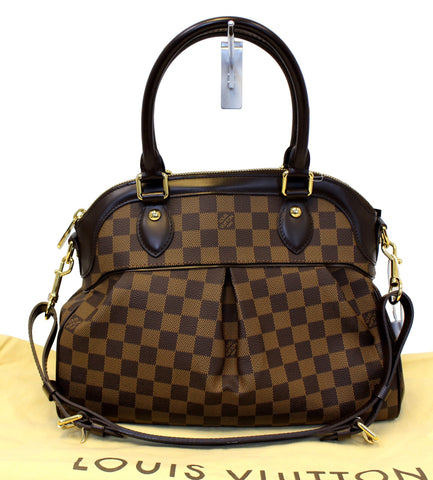 LOUIS VUITTON Damier Ebene Trevi PM Brown Shoulder Bag