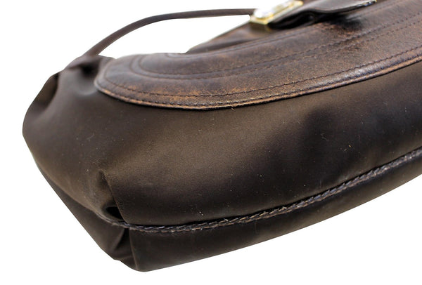 FENDI Brown Leather spy Hobo Bag