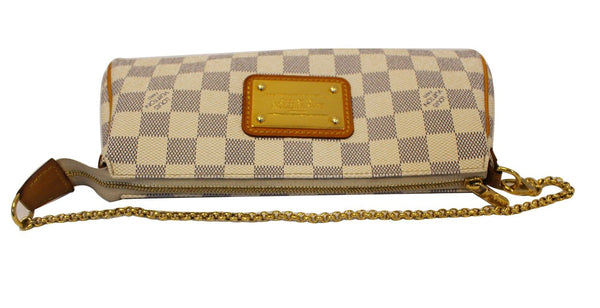 Louis Vuitton Eva Damier Azur Clutch Crossbody Bag- Lv Strap