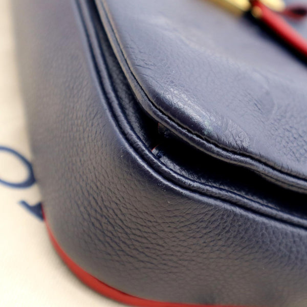 LOUIS VUITTON Metis Pochette Empreinte Leather Crossbody Bag Blue