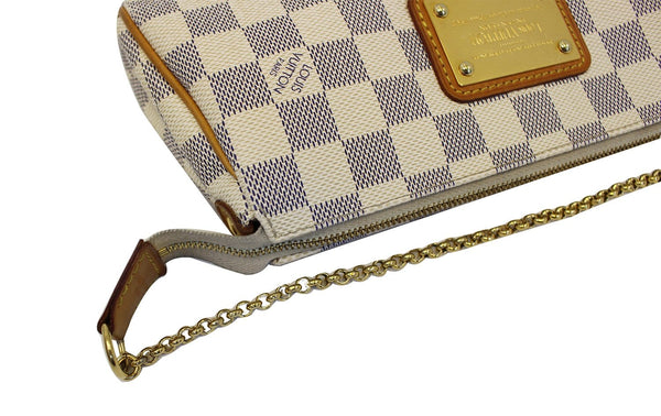 Louis Vuitton Eva Damier Azur Clutch Crossbody Bag - corner