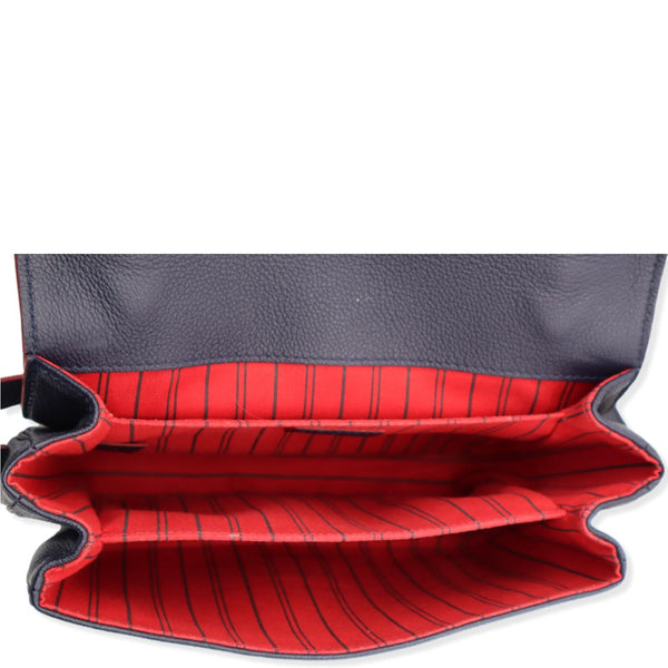 LOUIS VUITTON Metis Pochette Empreinte Leather Crossbody Bag Blue