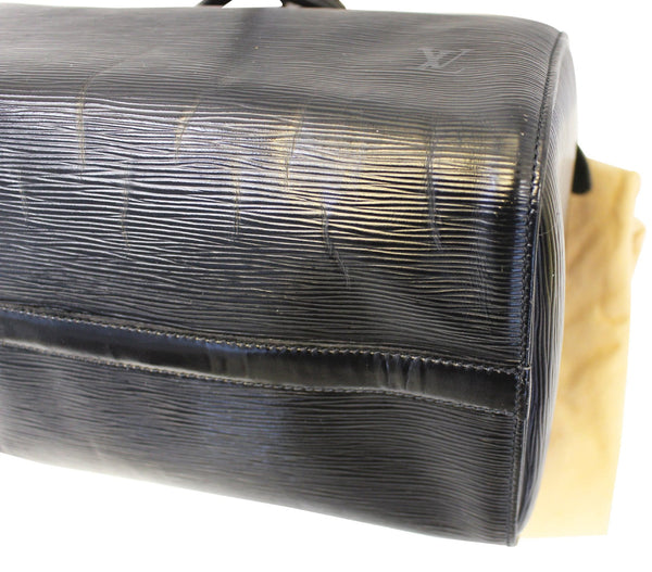 LOUIS VUITTON Epi Leather Black Speedy 30 Satchel Bag Pre Loved