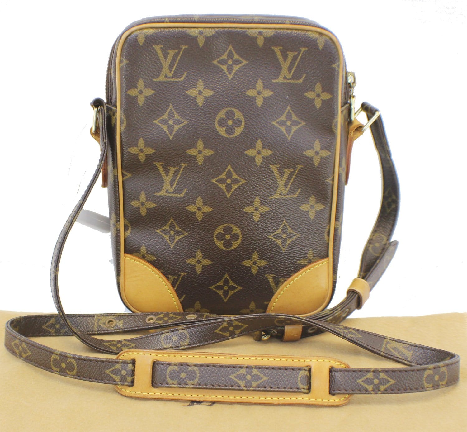 Authentic Louis Vuitton Monogram Danube Shoulder Cross Body Bag Used