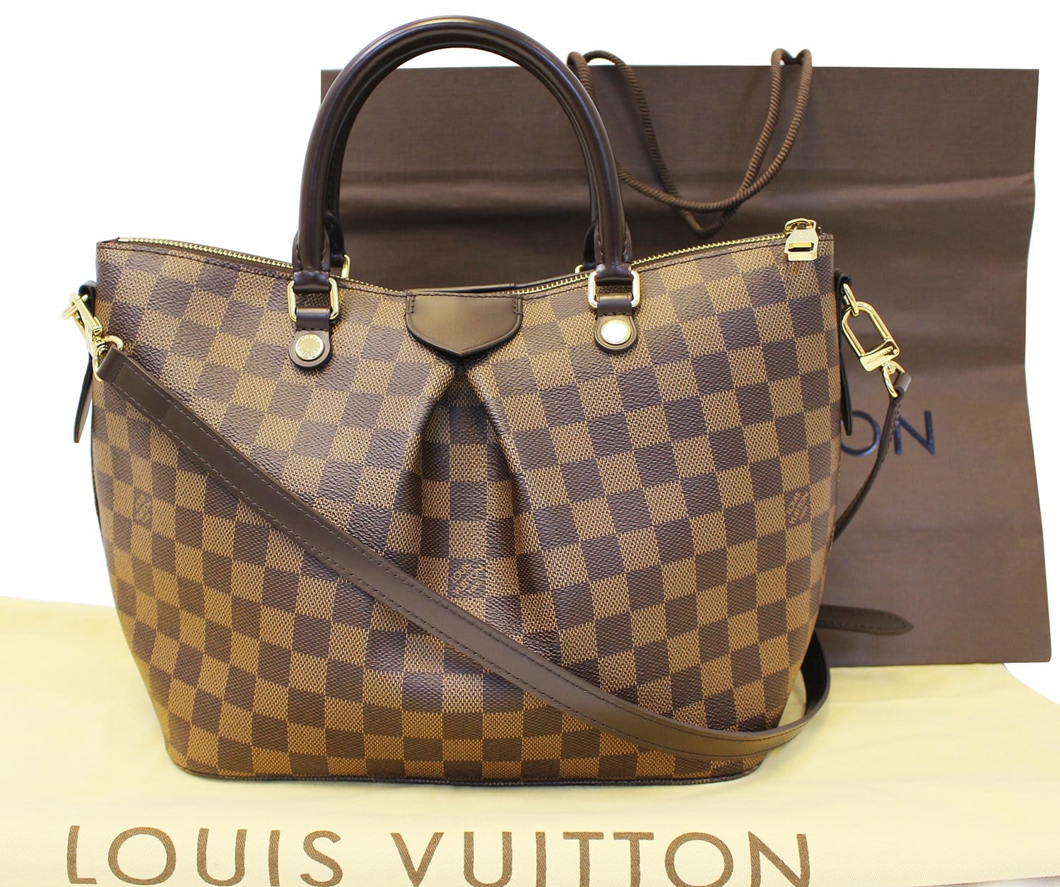 Louis Vuitton Siena MM Shoulder Bag Damier Ebene GHW