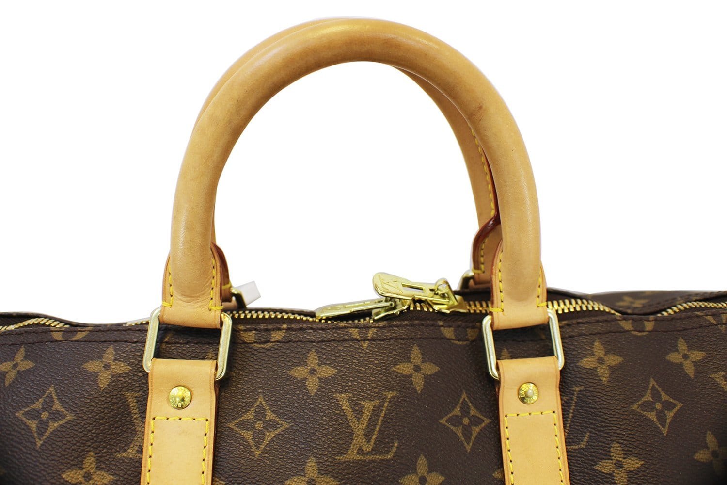 Louis Vuitton LV Boston Bag Keepall Bandouliere 55 Brown Monogram 1350349