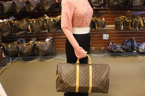 LOUIS VUITTON Monogram Keepall 55 Bandouliere Boston Bag