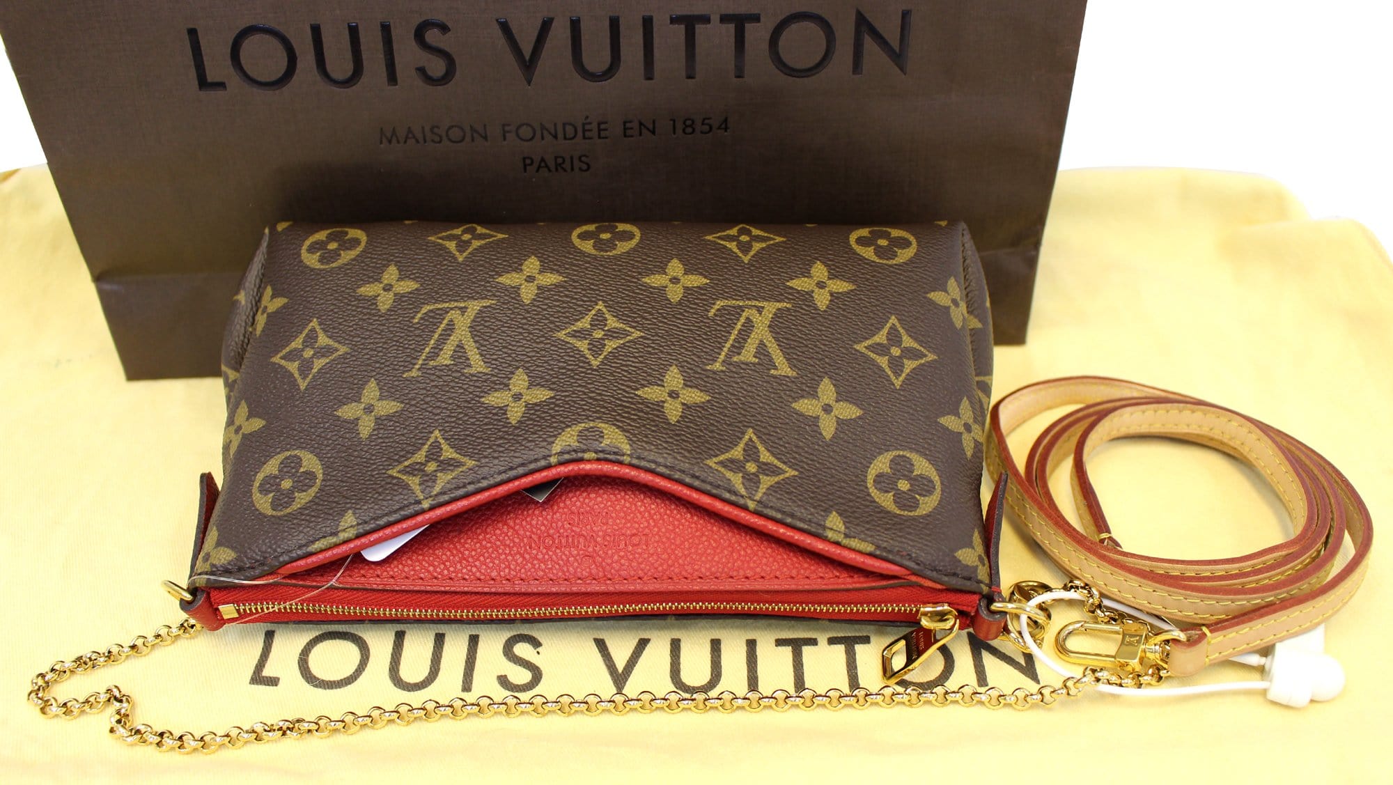 Authentic Louis Vuitton Pallas Clutch crossbody, Luxury, Bags