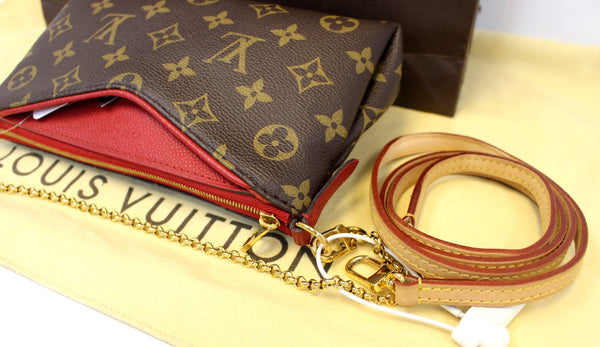 LOUIS VUITTON Monogram Canvas Pallas Clutch Crossbody Bag