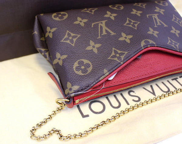LOUIS VUITTON Monogram Canvas Pallas Clutch Crossbody Bag