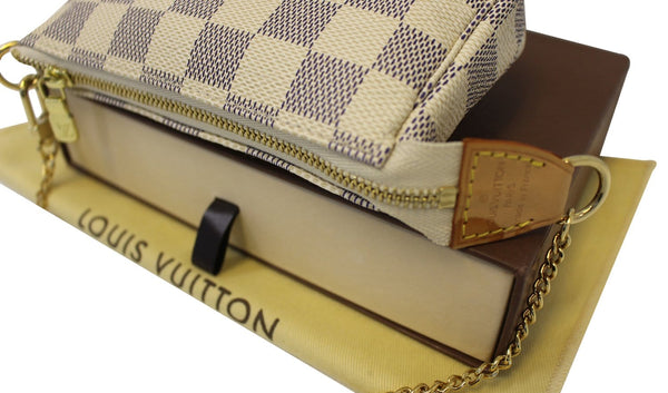 LOUIS VUITTON Damier Azur Mini Accessories Pochette Bag